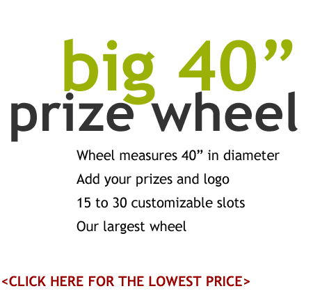Details for the Big 40" Prize Wheel